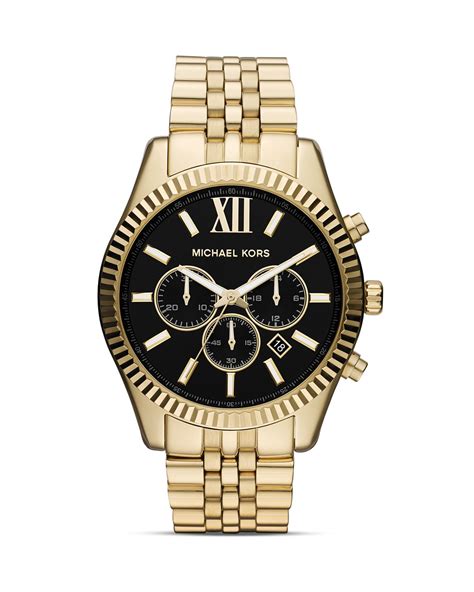 michael kors lexington chronograph gold-tone mens watch mk8286|Michael Kors gold tone.